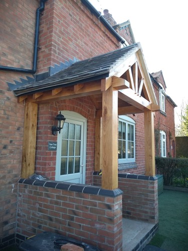 Oak porch solid - solid,