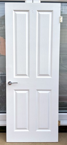 White internal door woodgrain - white,