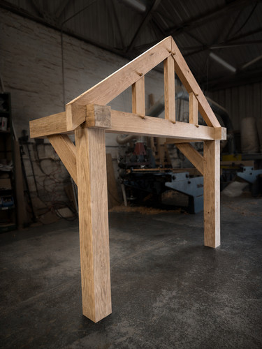 Solid oak porch 2000mm wide - solid, x