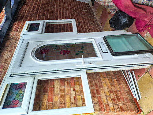 White upvc front entrance door - upvc,