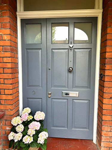 Solid timber door and half - timber, "door-and-a-half"