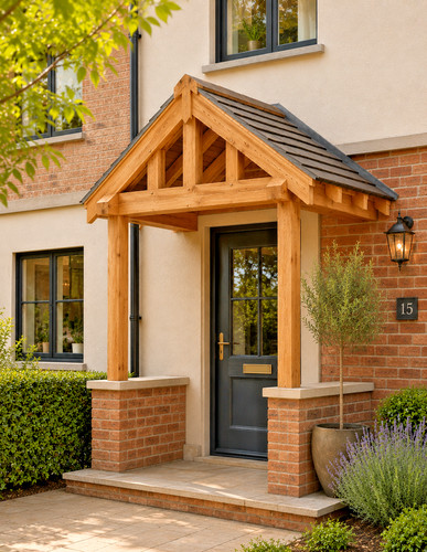 Solid oak porch - solid, 1400mm