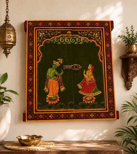 Hand painted radha - radha, krishna
