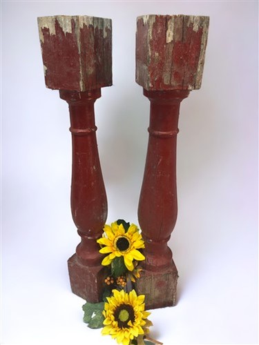 Antique wood balusters - 2,
