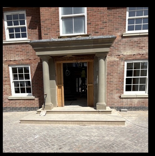 Natural stone portico - stone,