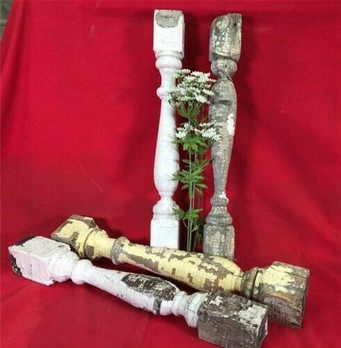 Vintage wood balusters - 4,