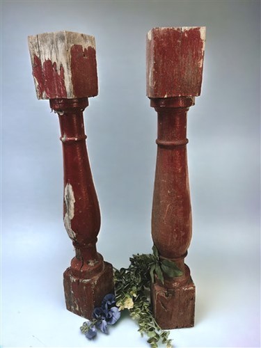 Antique wood balusters - 2,